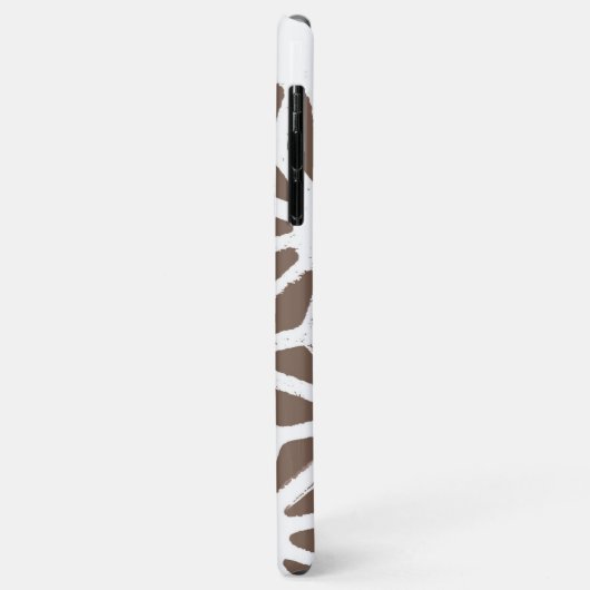 geometrisch braun-weiß Case-Mate iPhone hülle (Hinten/Links)