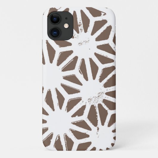 geometrisch braun-weiß Case-Mate iPhone hülle (Rückseite)