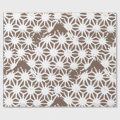geometrisch braun-weiß geschenkpapier (Flach)