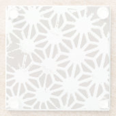 geometrisch braun-weiß glasuntersetzer (Rückseite)