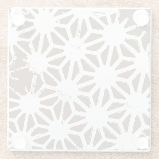 geometrisch braun-weiß glasuntersetzer (Rückseite)