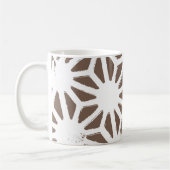 geometrisch braun-weiß kaffeetasse (Links)