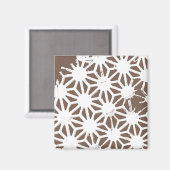 geometrisch braun-weiß magnet (Vorderseite/Rückseite)