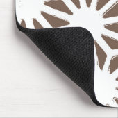 geometrisch braun-weiß mousepad (Ecke)