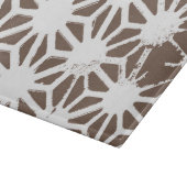 geometrisch braun-weiß schneidebrett (Ecke)