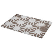 geometrisch braun-weiß schneidebrett (Ecke)