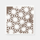 geometrisch braun-weiß serviette (Vorderseite)