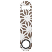 geometrisch braun-weiß speed flaschenöffner (Rückseite)