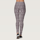 geometrisch-braune Ziermuster Leggings (Rückseite)