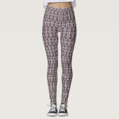 geometrisch-braune Ziermuster Leggings (Vorderseite)