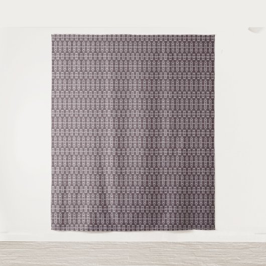 geometrisch-braune Ziermuster Wandteppich (Vorderseite)