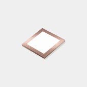 geometrisch-chic-Design mit rosa goldfarbenem Effe Post-it Klebezettel (angewinkelt)