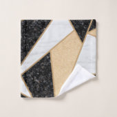 Geometrisch cooler Marmorstein Badhandtuch Set (Waschlappen)