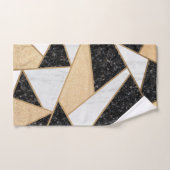 Geometrisch cooler Marmorstein Badhandtuch Set (Handtuch)