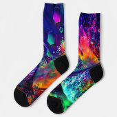 geometrisch cooles Lichtmuster Socken (Linkes Detail)