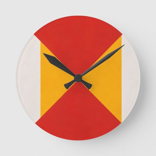 Geometrisch Dekorativ Runde Wanduhr (Vorderseite)