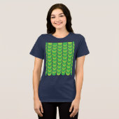 Geometrisch der grünen Hälfte des Kreises Tri-Blend Shirt (Vorderseite voll)