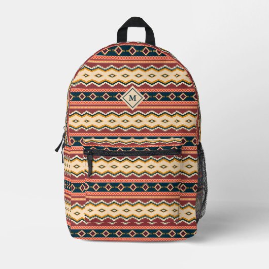 Geometrisch des Stammes der amerikanischen Boho Cu Bedruckter Rucksack (Vorderseite)