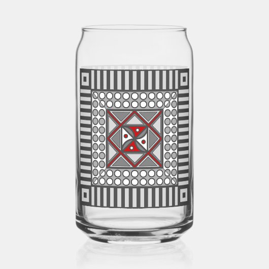 Geometrisch Dosenglas (Vorderseite)