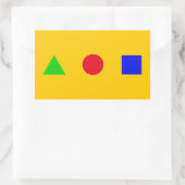 geometrisch - Dreieck, Kreis und Quadrat Rechteckiger Aufkleber (Tasche)