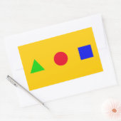geometrisch - Dreieck, Kreis und Quadrat Rechteckiger Aufkleber (Umschlag)