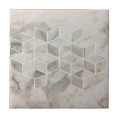 geometrisch eleganter, minimalistischer weißer Mar Fliese (Vorderseite)