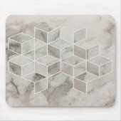 geometrisch eleganter, minimalistischer weißer Mar Mousepad (Vorne)