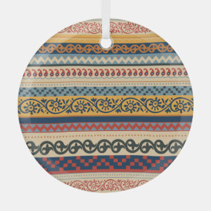 Geometrisch ethnisch: nahtloser Ornament-Hintergru Ornament Aus Glas