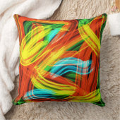 geometrisch farbenfroh dekoriertes Kissen (Decke)