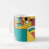 Geometrisch farbig: abstraktes Muster. Kaffeetasse (Vorderseite Links)