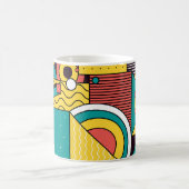 Geometrisch farbig: abstraktes Muster. Kaffeetasse (Mittel)