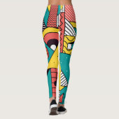 Geometrisch farbig: abstraktes Muster. Leggings (Rückseite)