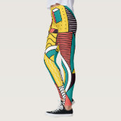 Geometrisch farbig: abstraktes Muster. Leggings (Links)