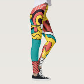 Geometrisch farbig: abstraktes Muster. Leggings (Rechts)