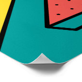 Geometrisch farbig: abstraktes Muster. Poster (Ecke)