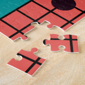 Geometrisch farbig: abstraktes Muster. Puzzle (Seite)
