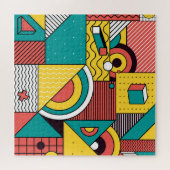 Geometrisch farbig: abstraktes Muster. Puzzle (Horizontal)