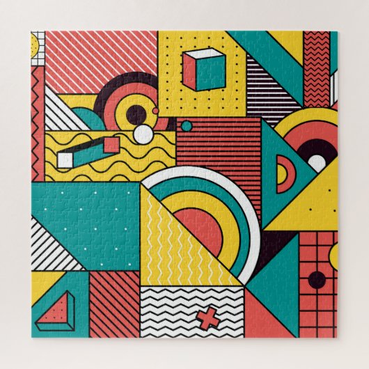 Geometrisch farbig: abstraktes Muster. Puzzle (Vertikal)