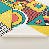 Geometrisch farbig: abstraktes Muster. Sherpadecke (3/4)