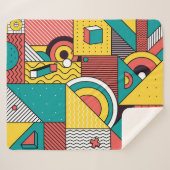 Geometrisch farbig: abstraktes Muster. Sherpadecke (Vorderseite (Horizontal))