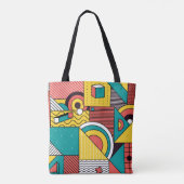 Geometrisch farbig: abstraktes Muster. Tasche (Rückseite)