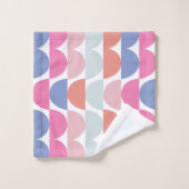 Geometrisch farbig Semi Circle Geometric Badhandtuch Set (Waschlappen)