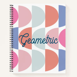 Geometrisch farbig Semi Circle Geometric Notizblock