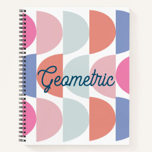 Geometrisch farbig Semi Circle Geometric Notizblock