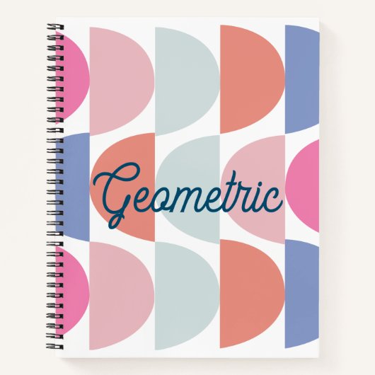 Geometrisch farbig Semi Circle Geometric Notizblock (Vorderseite)