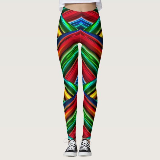 geometrisch fluoreszierend leggings (Vorderseite)