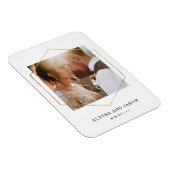 geometrisch | Foto Hochzeiten und römisches Datum Magnet (Rechte Seite)