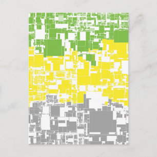 Geometrisch Funky Abstrakte Lithromantische Pride- Postkarte