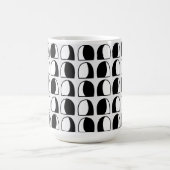 Geometrisch für den Kreis Schwarz/Weiß Kaffeetasse (Mittel)