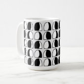 Geometrisch für den Kreis Schwarz/Weiß Kaffeetasse (Vorderseite Links)
